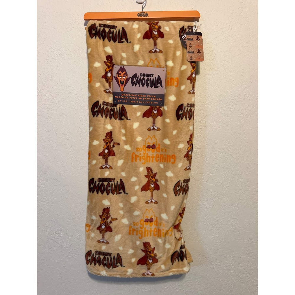 Count Chocula Oversized Plush Throw Blanket General Mills Cereal Retro 60x70 NEW